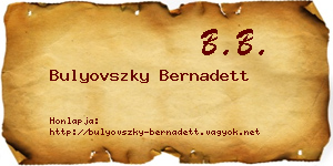 Bulyovszky Bernadett névjegykártya