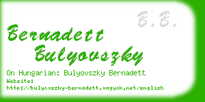 bernadett bulyovszky business card